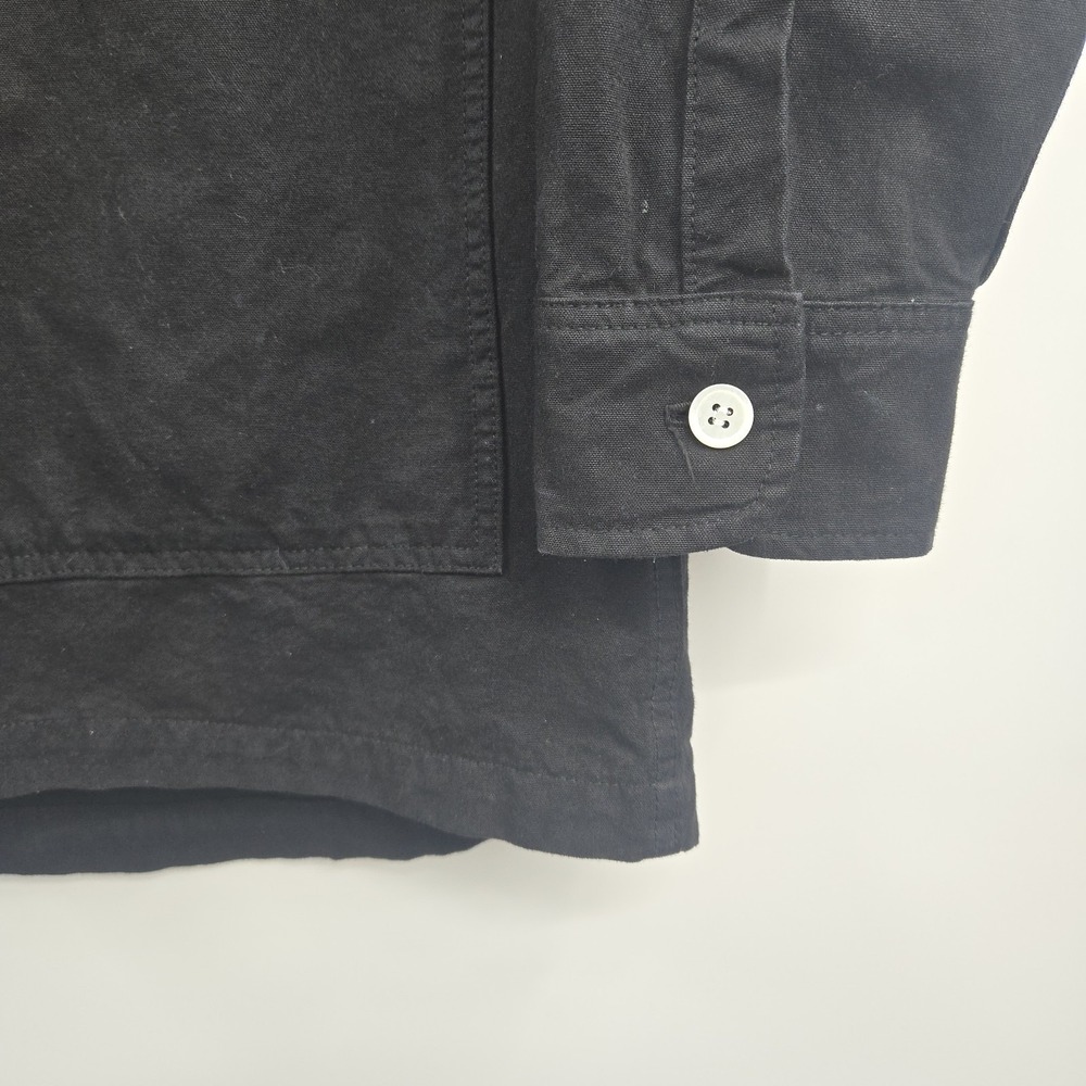 IJJI Work Jacket Size XS Black Cotton Canvas Deep Pockets Button Closure EUC - Picture 5 of 12